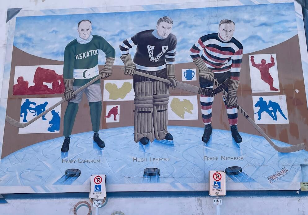 downtown pembroke mural hockey players