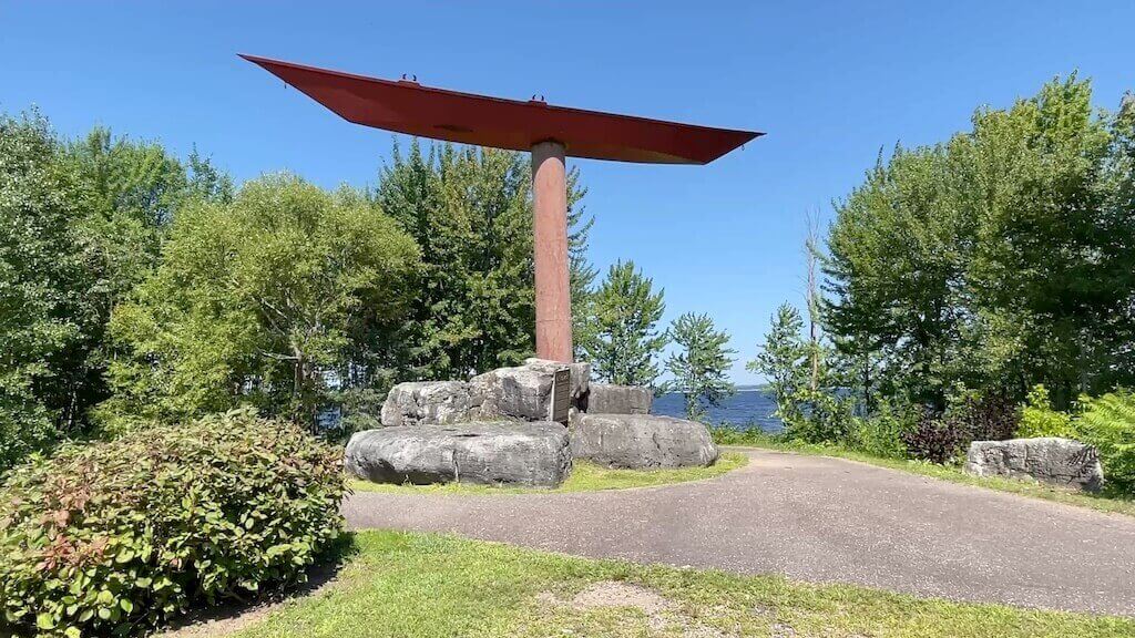 pembroke waterfront park boat sculpture