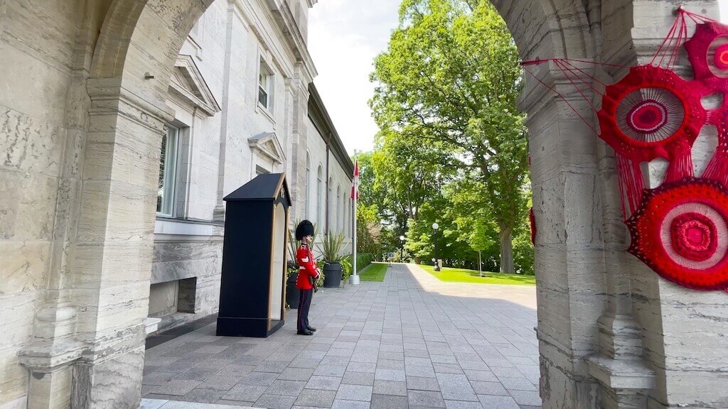 rideau hall front door soilder art installation