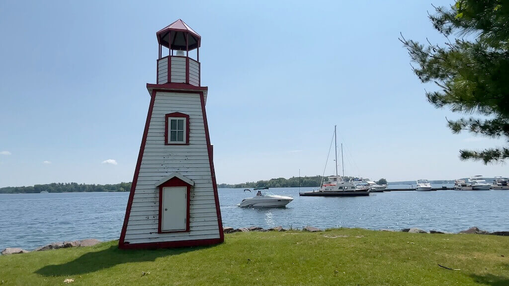 Gananoque Ontario Joel Stone Park Lighthouse and Marina