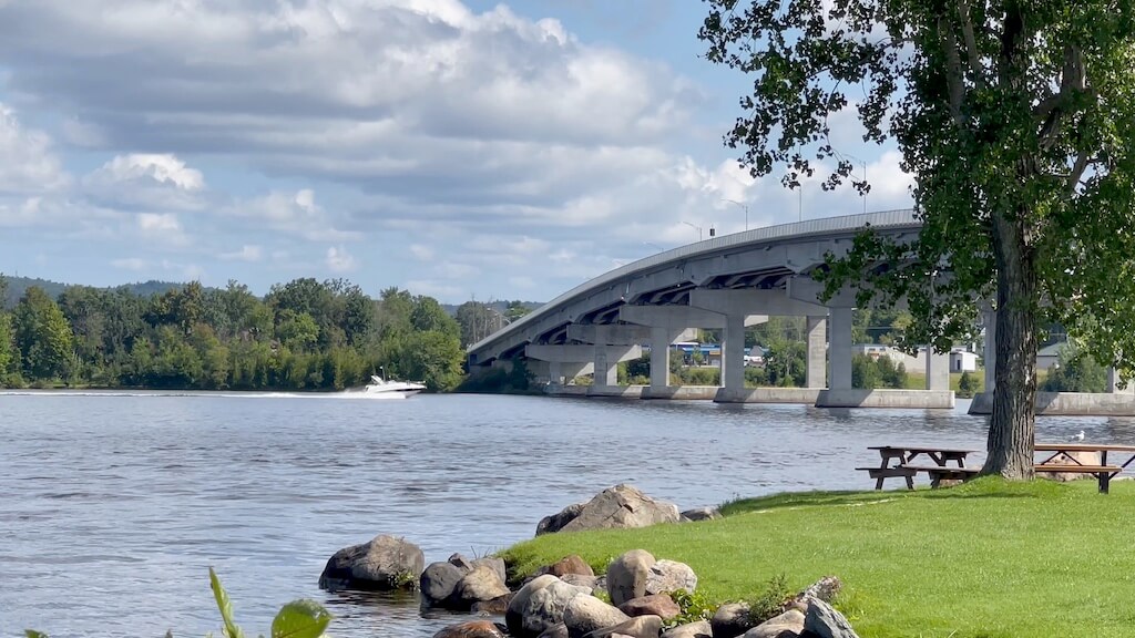 Long-Sault Interprovincial Bridge in Hawkesbury Ontario